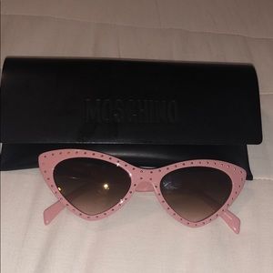 Moschino Pink Studded Cat Eye Sunglasses BRAND NEW